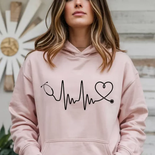Heartbeat Stethoscope Hoodie