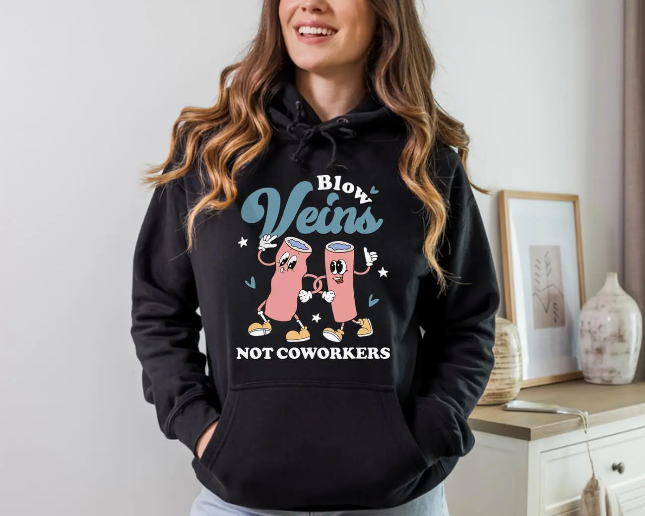 Blow Veins Not Coworkers Hoodie