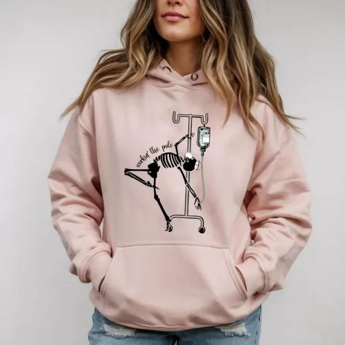 Skeleton Workin’ The (Iv) Pole Hoodie
