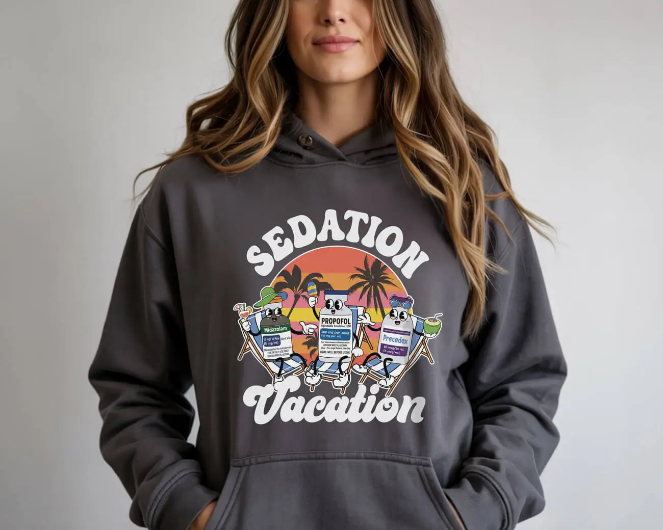 Sedation Vacation Icu Hoodie