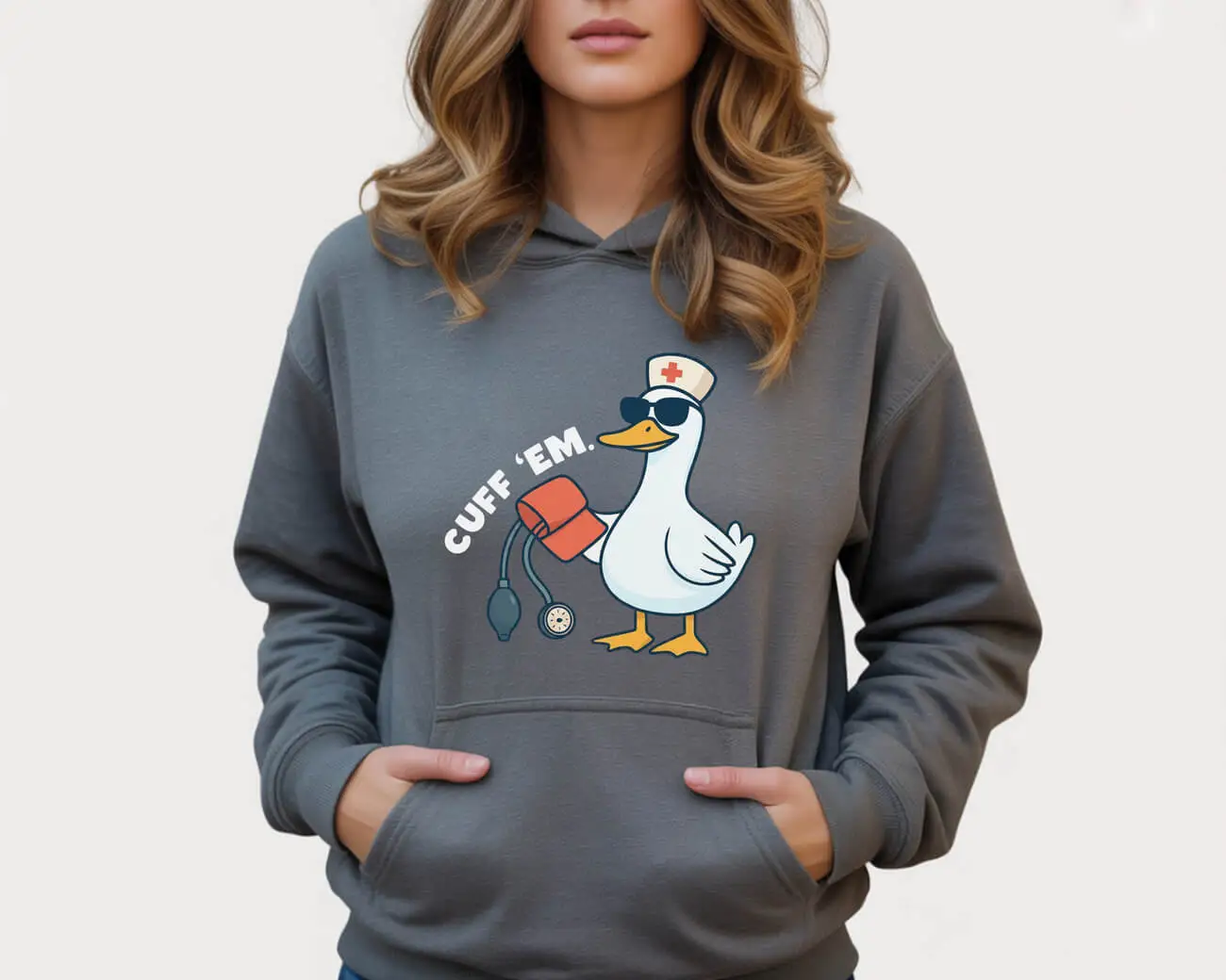 Cuff 'Em Nurse Goose Hoodie