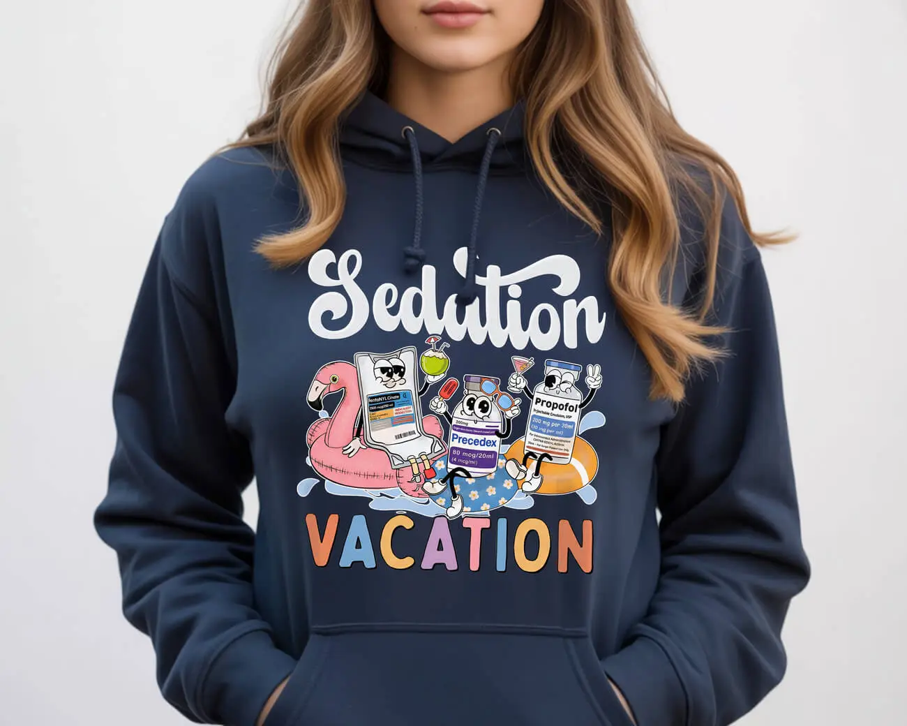 Sedation Vacation Pool Party Icu Hoodie - Image 2