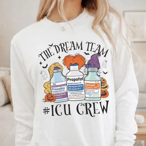 The Dream Team Propofol #Icu Crew Lightweight Sweatshirt