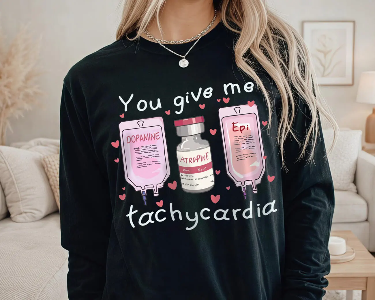You Give Me Tachycardia Lightweight Sweatshirt