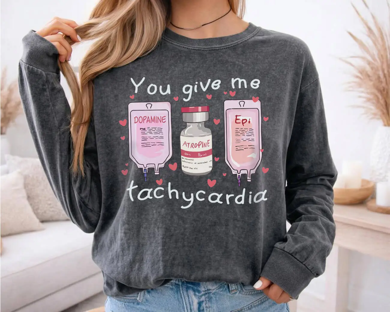 You Give Me Tachycardia Lightweight Sweatshirt - Image 2