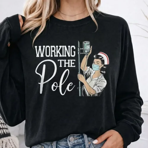Working The (Iv) Pole Lightweight Sweatshirt