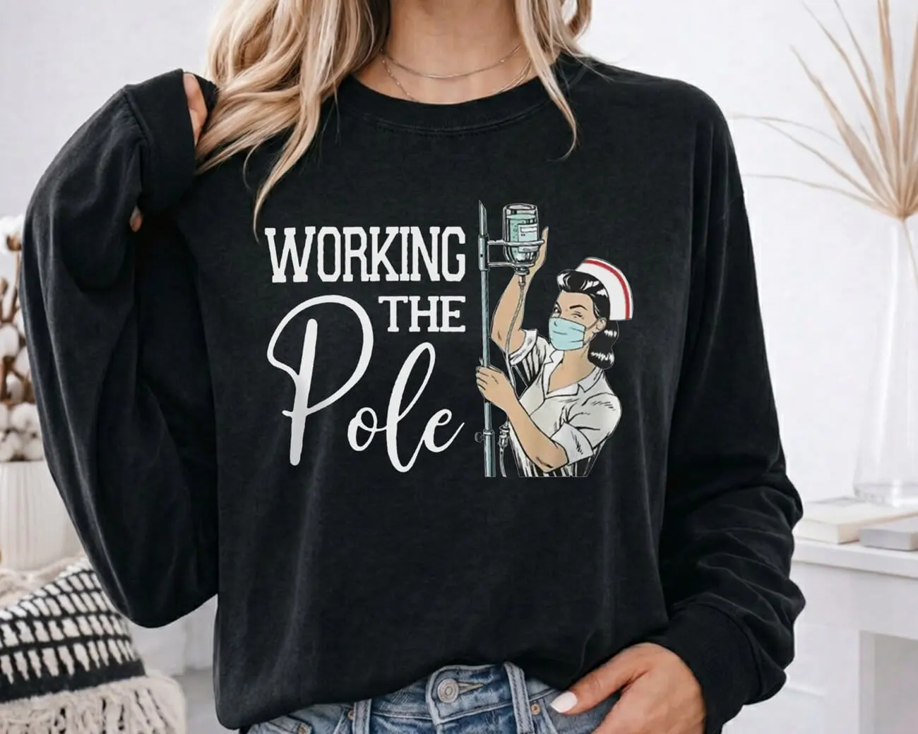 Working The Pole Lightweight Sweatshirt - Image 4