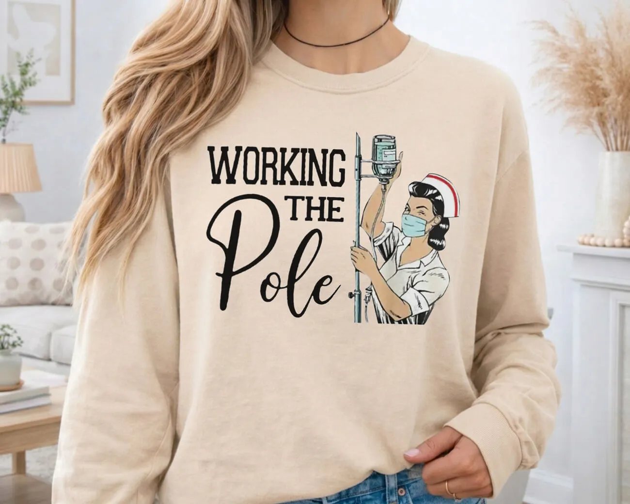 Working The Pole Lightweight Sweatshirt - Image 3