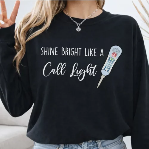 Shine Bright Like A Call Light Lightweight Sweatshirt