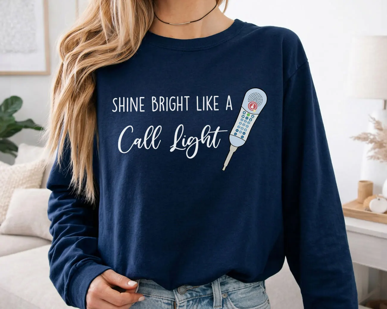 Shine Bright Like A Call Light Lightweight Sweatshirt - Image 2