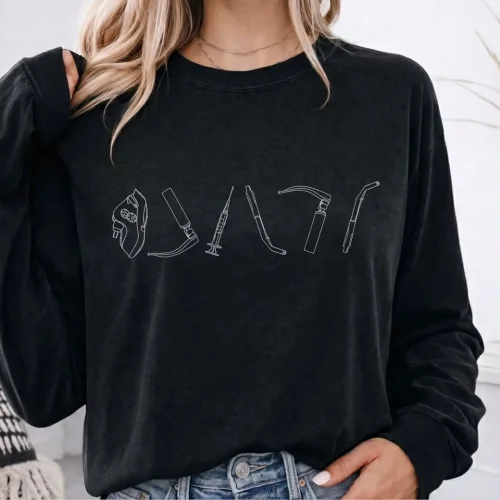 Line Art Anesthesia Department Lightweight Sweatshirt