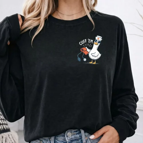 Cuff ‘Em Nurse Goose Lightweight Sweatshirt