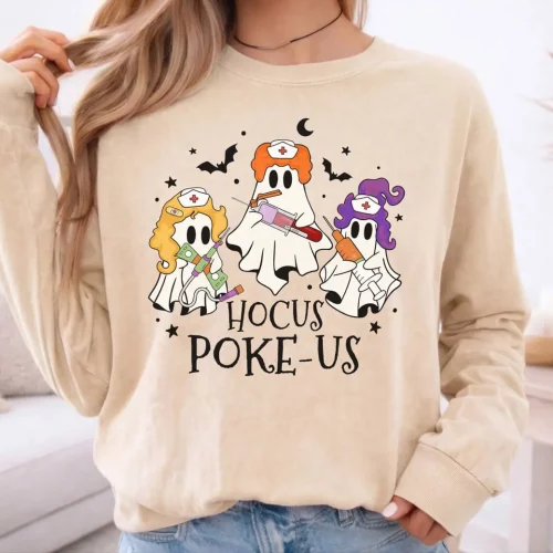 Hocus Poke-Us Ghosts Lightweight Sweatshirt