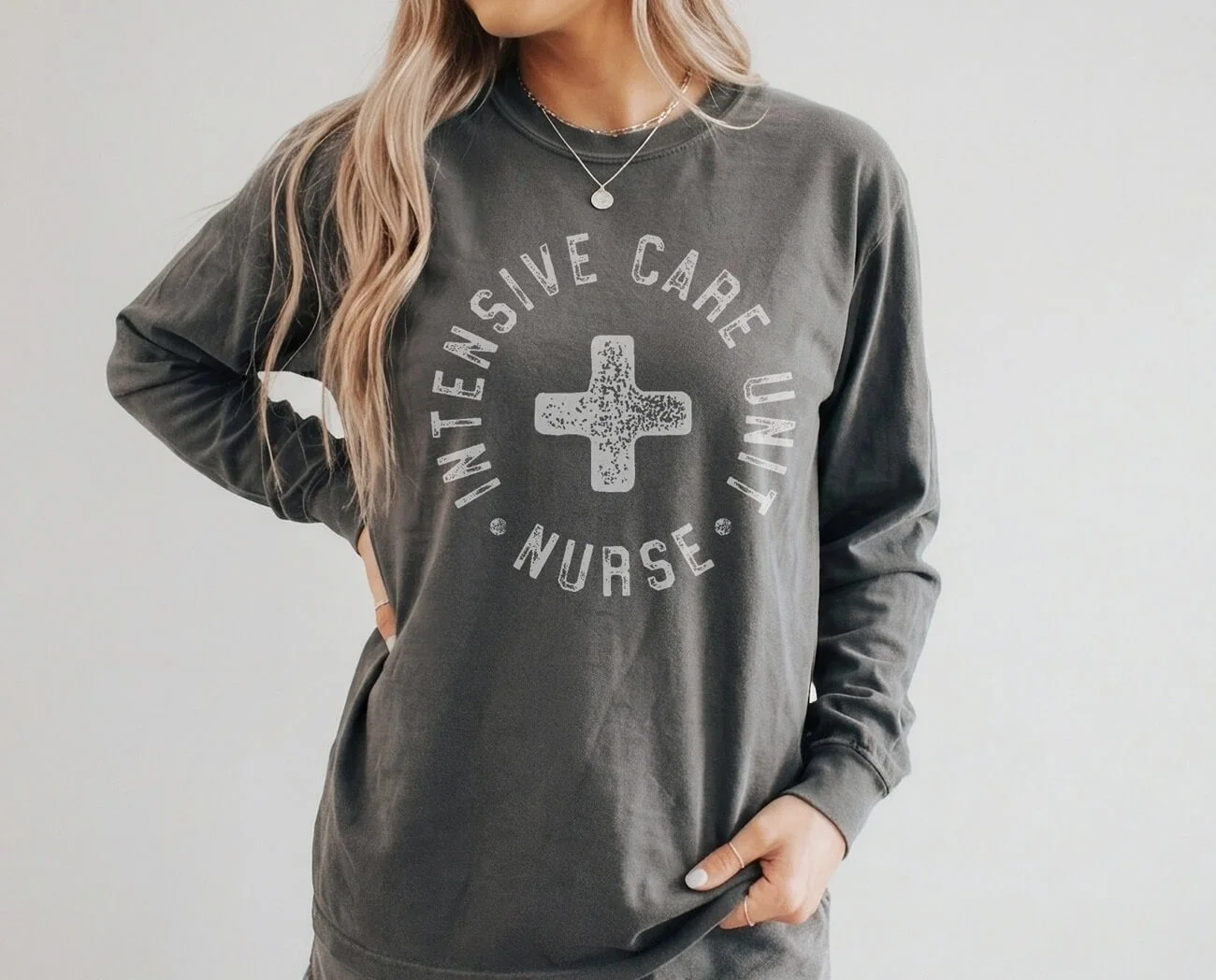 Nurse Intensive Care Unit Lighweight Sweatshirt - Image 3