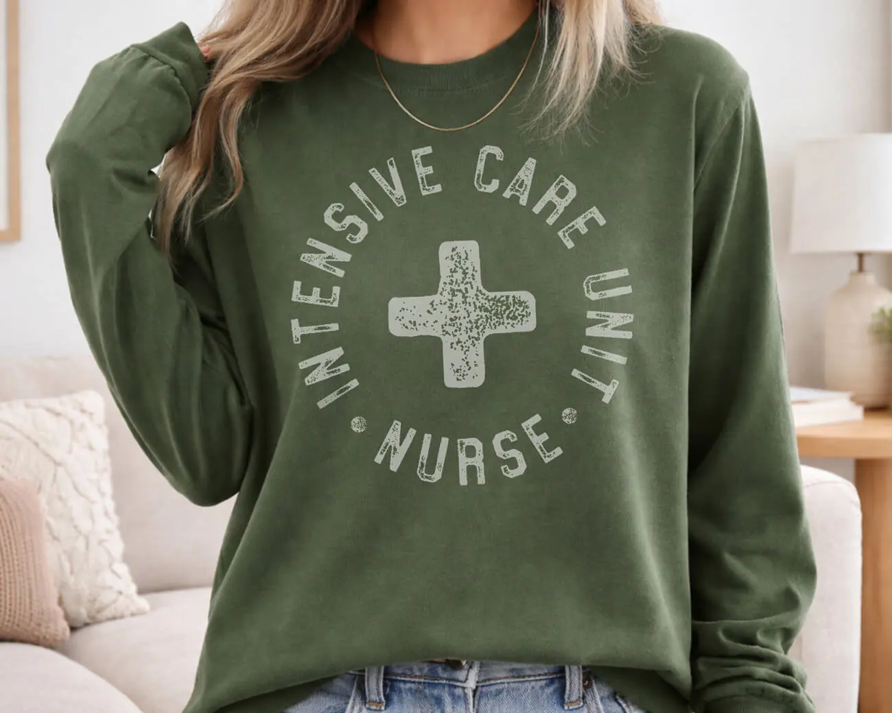 Nurse Intensive Care Unit Lighweight Sweatshirt - Image 4