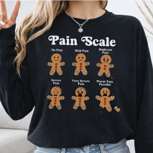 Pain Scale Gingerbread Lightweight Sweatshirt