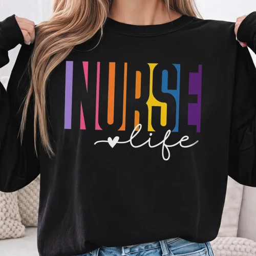 Vibrant Nurse Life Lightweight Sweatshirt