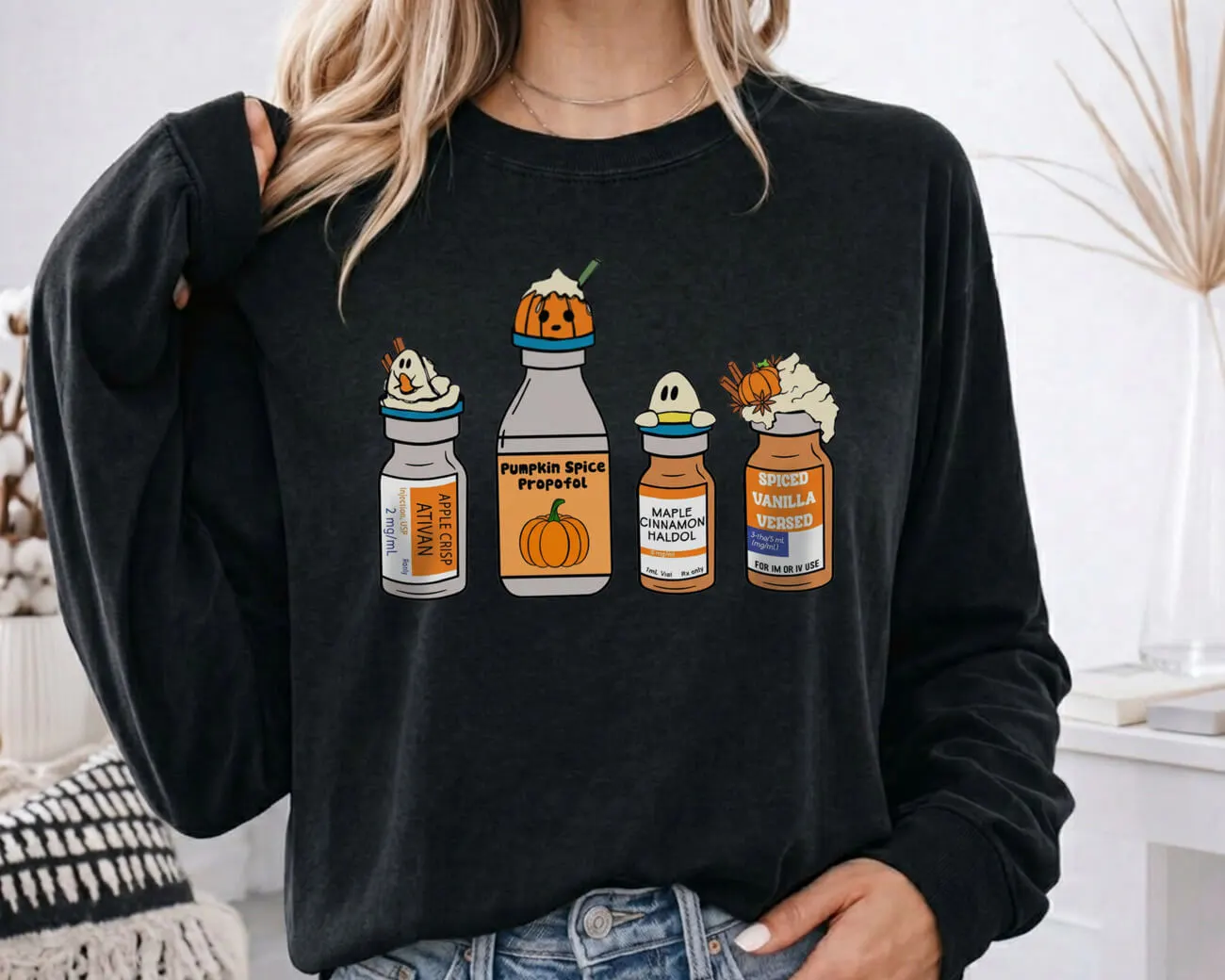 Pumpkin Spice Propofol Lightweight Sweatshirt - Image 2