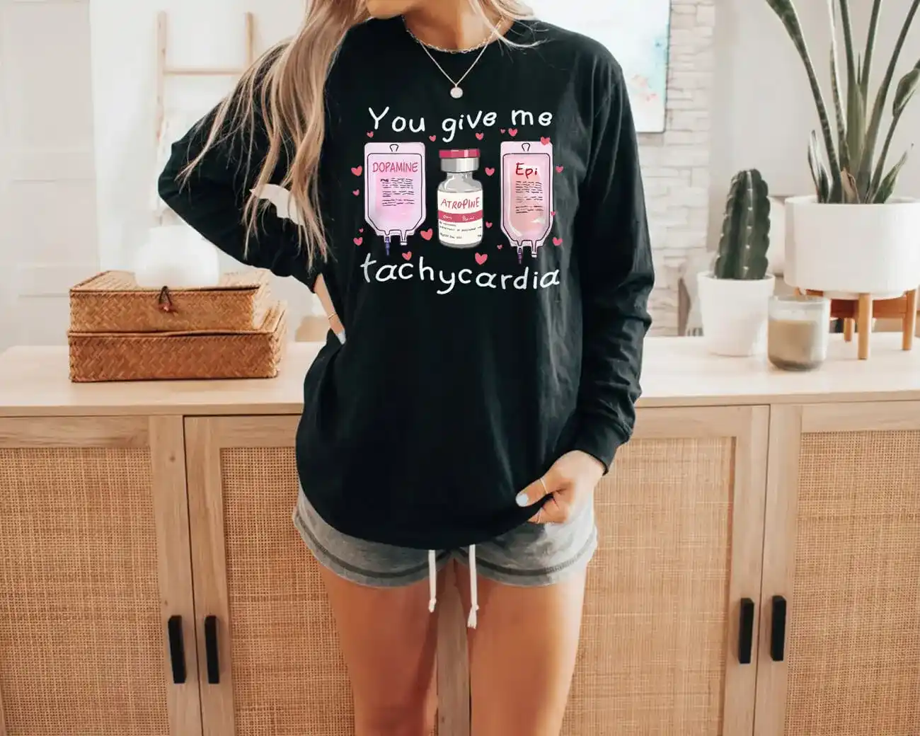 You Give Me Tachycardia Lightweight Sweatshirt - Image 3