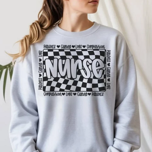 Checkered Nurse Sweatshirt