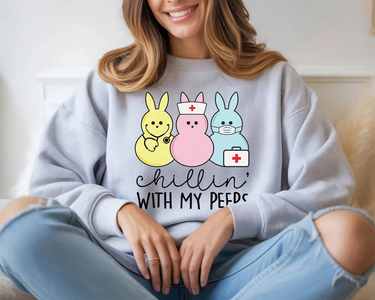 Chillin' With My Peeps Sweatshirt - Image 2