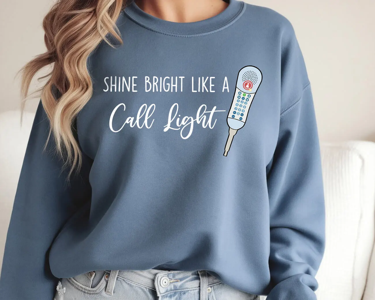 Shine Bright Like A Call Light Sweatshirt - Image 4