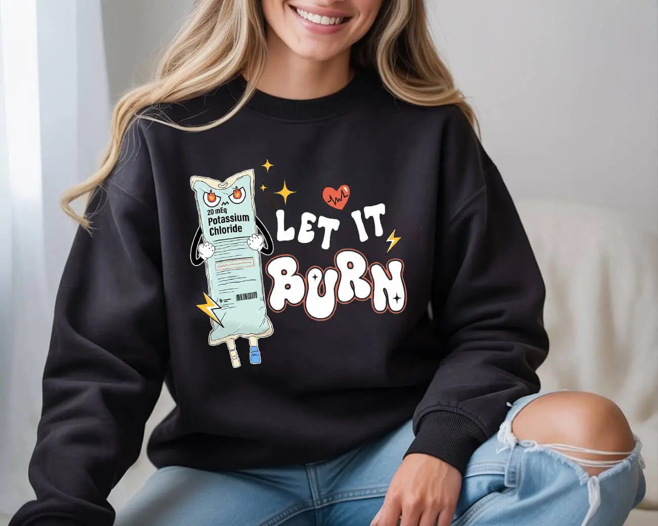 Let It Burn Potassium Chloride Sweatshirt