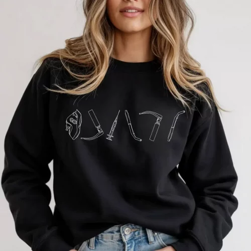 Line Art Anesthesia Department Sweatshirt