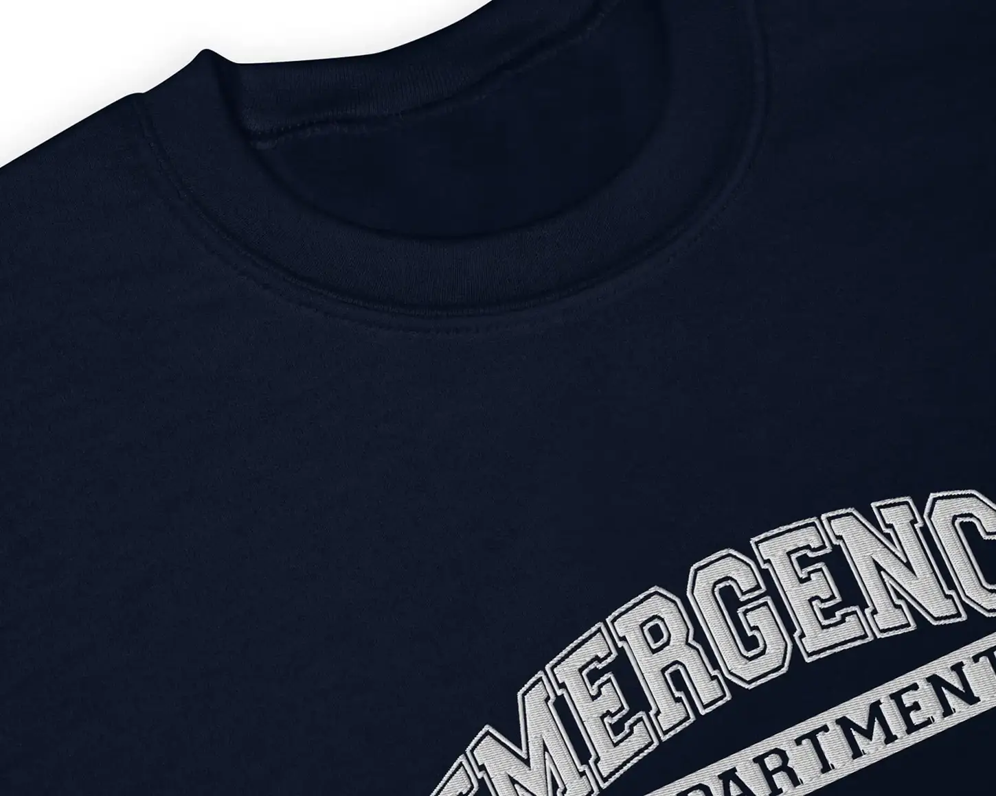 Embroidered Custom Name Emergency Department Sweatshirt - Image 3