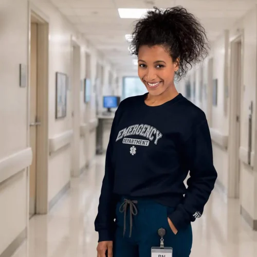 Embroidered Custom Name Emergency Department Sweatshirt