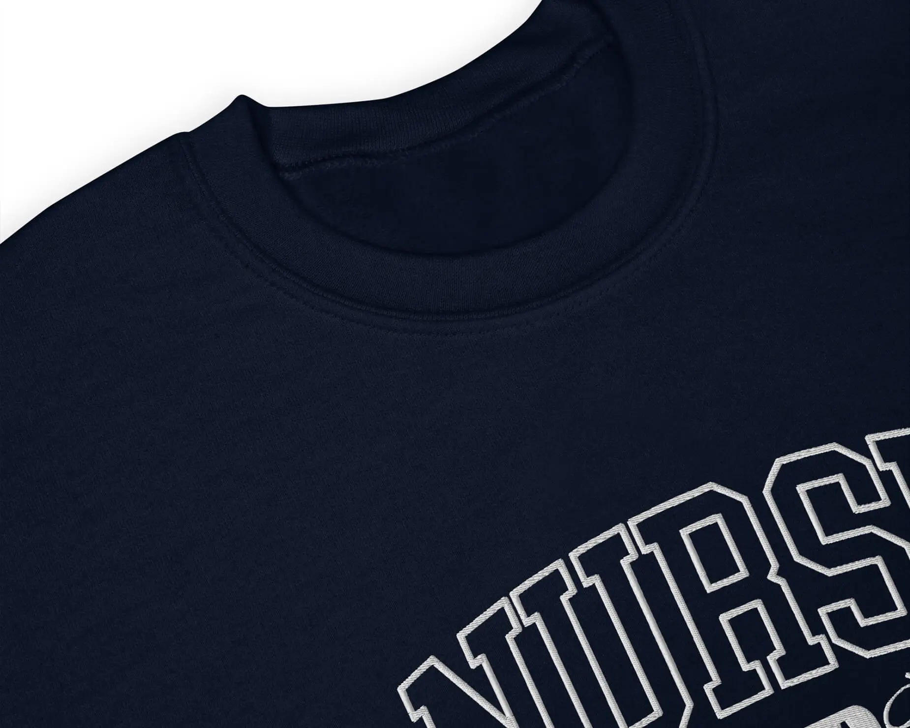 Custom Name Embroidered NURSE Varsity Sweatshirt - Image 3